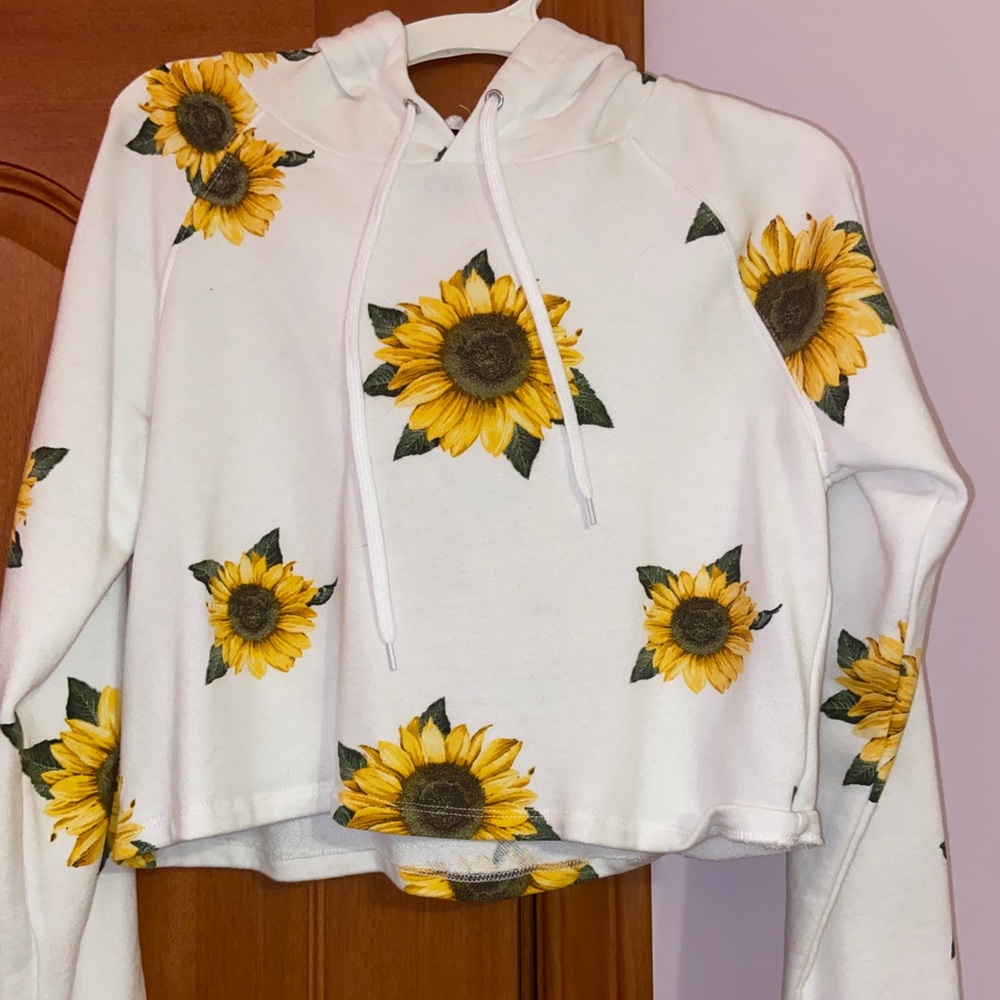 cropped sunflower hoodie